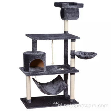 Castle Modern grote grote klimklimmende kras Pet Scratcher Wood Condo Furniture Tower Cat Tree